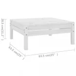 11 részes fehér tömör fenyőfa kerti bútorgarnitúra