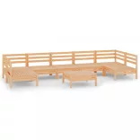 8 részes tömör fenyőfa kerti ülőgarnitúra