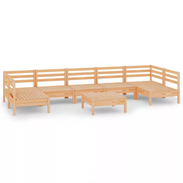 8 részes tömör fenyőfa kerti ülőgarnitúra