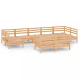 10 részes tömör fenyőfa kerti ülőgarnitúra