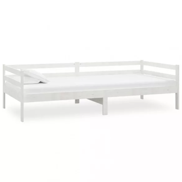 fehér tömör fenyőfa dívány matraccal 90 x 200 cm