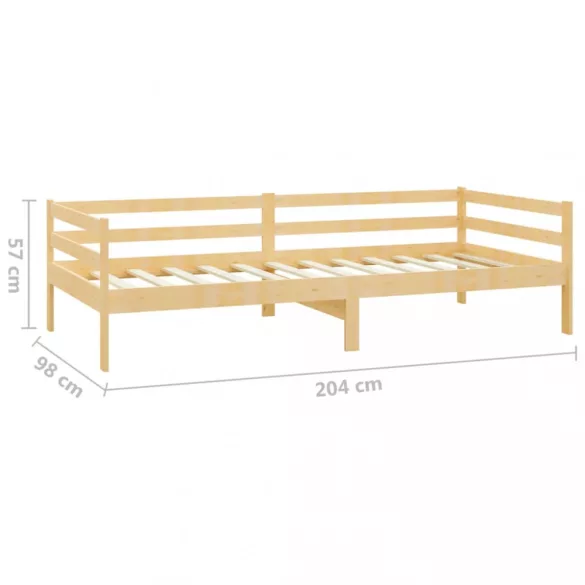 tömör fenyőfa dívány matraccal 90 x 200 cm