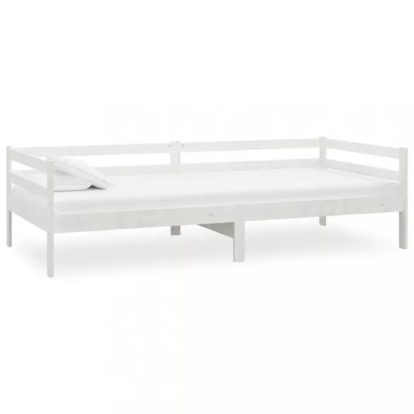 fehér tömör fenyőfa dívány matraccal 90 x 200 cm