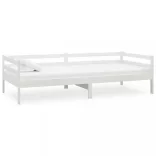 fehér tömör fenyőfa dívány matraccal 90 x 200 cm