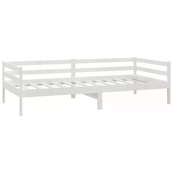 fehér tömör fenyőfa dívány matraccal 90 x 200 cm