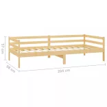 tömör fenyőfa dívány matraccal 90 x 200 cm