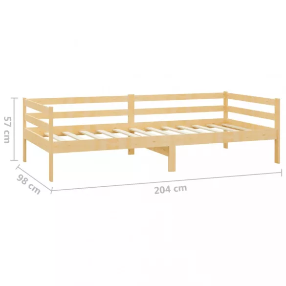 tömör fenyőfa dívány matraccal 90 x 200 cm