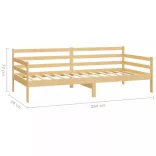 tömör fenyőfa dívány matraccal 90 x 200 cm