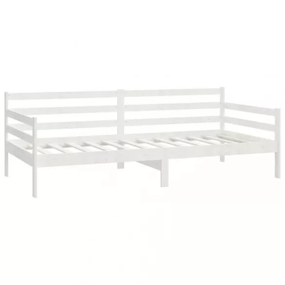 fehér tömör fenyőfa dívány matraccal 90 x 200 cm