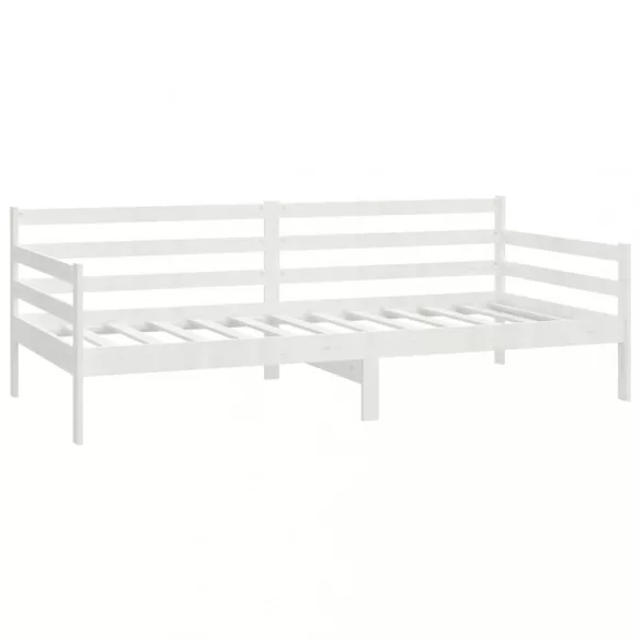 fehér tömör fenyőfa dívány matraccal 90 x 200 cm