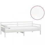 fehér tömör fenyőfa dívány matraccal 90 x 200 cm