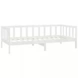 fehér tömör fenyőfa dívány matraccal 90 x 200 cm