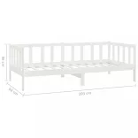 fehér tömör fenyőfa dívány matraccal 90 x 200 cm