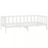 fehér tömör fenyőfa dívány matraccal 90 x 200 cm