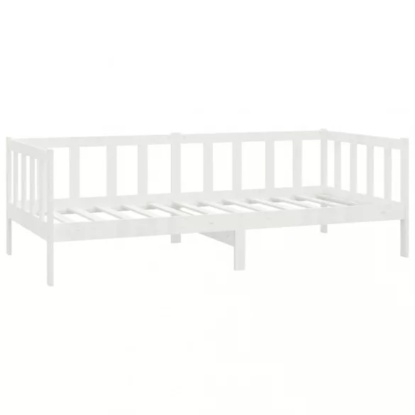 fehér tömör fenyőfa dívány matraccal 90 x 200 cm