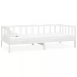 fehér tömör fenyőfa dívány matraccal 90 x 200 cm