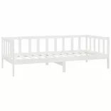 fehér tömör fenyőfa dívány matraccal 90 x 200 cm