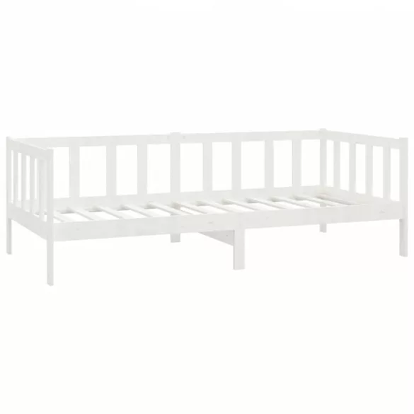 fehér tömör fenyőfa dívány matraccal 90 x 200 cm