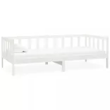 fehér tömör fenyőfa dívány matraccal 90 x 200 cm