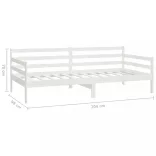 fehér tömör fenyőfa dívány fiókokkal 90 x 200 cm