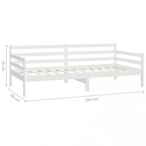 fehér tömör fenyőfa dívány fiókokkal 90 x 200 cm