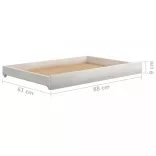 fehér tömör fenyőfa dívány fiókokkal 90 x 200 cm