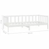 fehér tömör fenyőfa dívány fiókokkal 90 x 200 cm