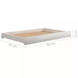 fehér tömör fenyőfa kihúzható kanapéágy 2 x (90 x 200) cm