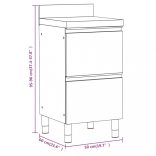 3 db rozsdamentes acél konyhaszekrény