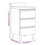 3 db rozsdamentes acél konyhaszekrény