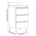 3 db rozsdamentes acél konyhaszekrény