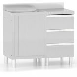 2 db rozsdamentes acél konyhaszekrény