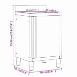 2 db rozsdamentes acél konyhaszekrény