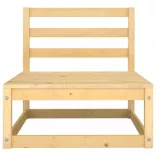 8 részes tömör fenyőfa kerti ülőgarnitúra párnákkal