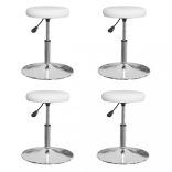 4 db fehér műbőr étkezőszék