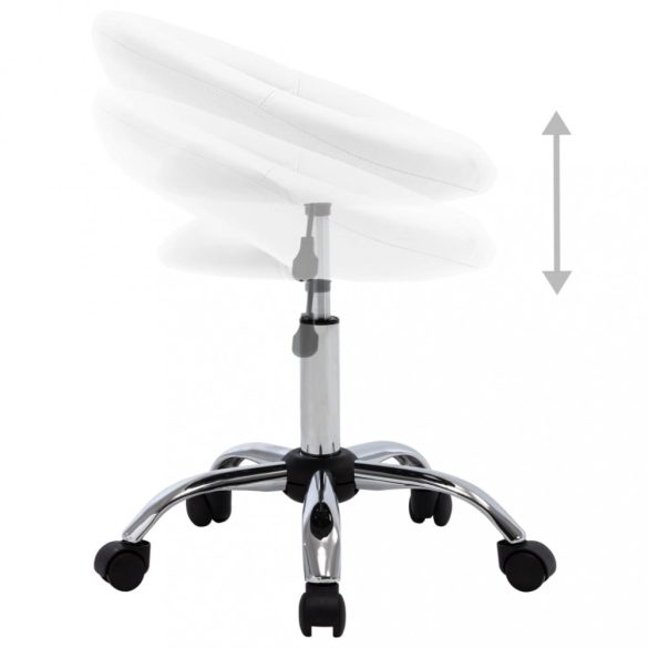 fehér műbőr forgó étkezőszék