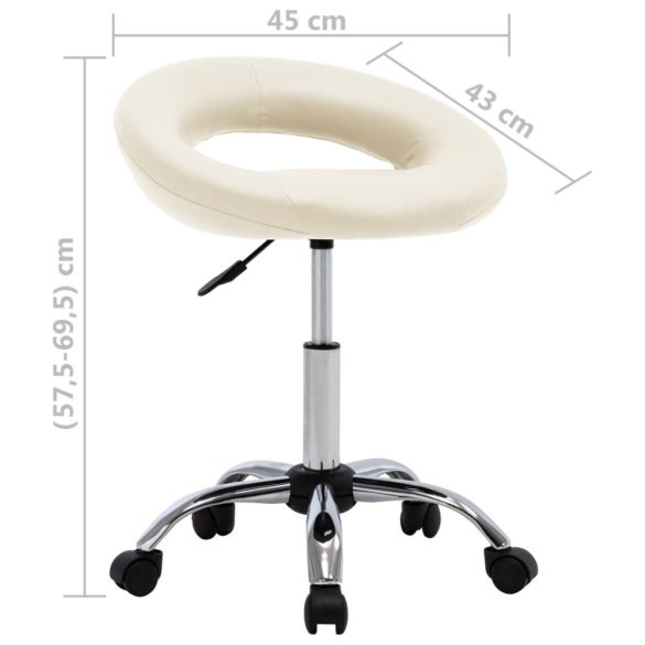 krémszínű műbőr forgó étkezőszék