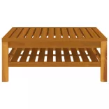 7 részes tömör akácfa kerti ülőgarnitúra krémszínű párnával