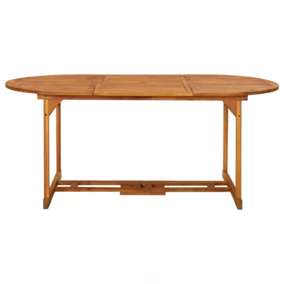 7 részes tömör akácfa kerti étkezőgarnitúra 180 x 90 x 75 cm