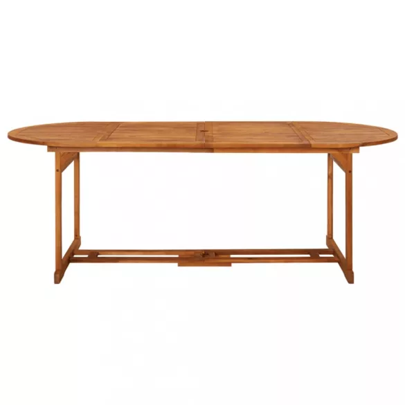 11 részes tömör akácfa kerti étkezőgarnitúra 220x90x75 cm