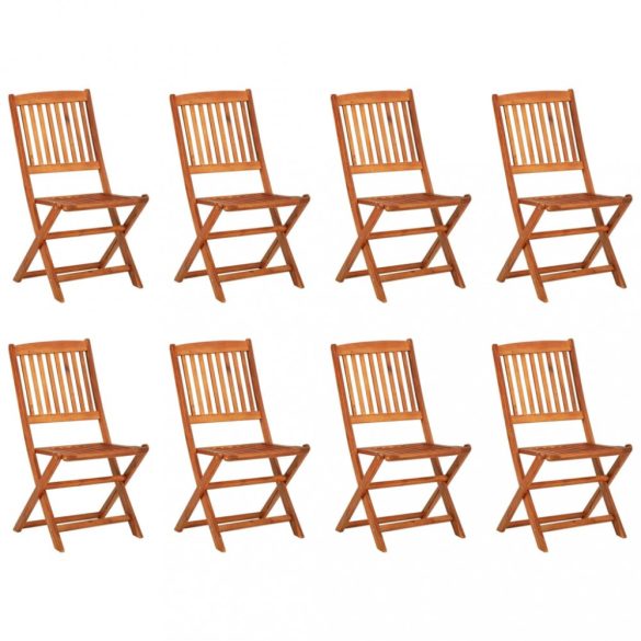 9 részes tömör akácfa kerti étkezőgarnitúra 220x90x75 cm