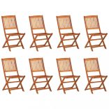 9 részes tömör akácfa kerti étkezőgarnitúra 220x90x75 cm