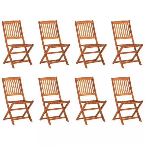 9 részes tömör akácfa kerti étkezőgarnitúra 220x90x75 cm