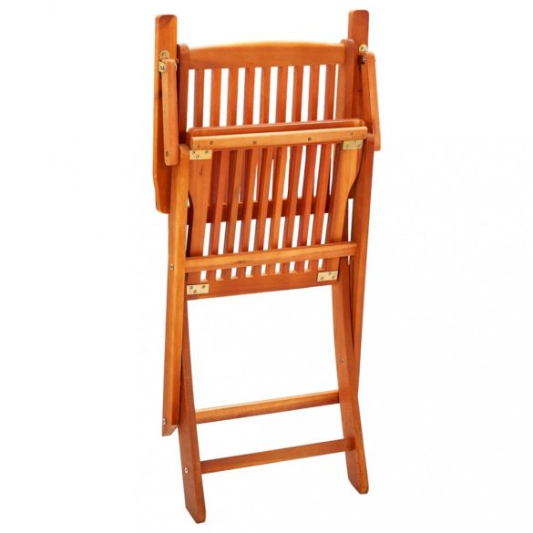 9 részes összecsukható eukaliptuszfa kültéri étkezőgarnitúra