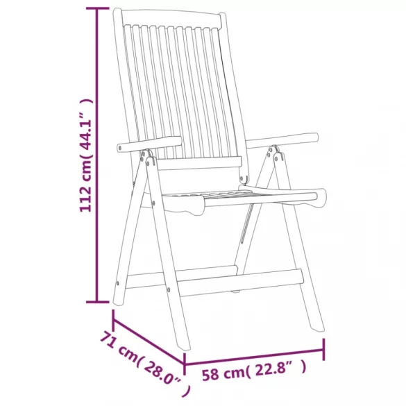 7 részes tömör eukaliptuszfa kerti étkezőgarnitúra