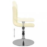 4 db krémszínű szövet forgó étkezőszék