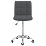 sötétszürke szövetborítású forgó étkezőszék