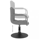 4 db világosszürke bársony forgó étkezőszék