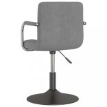 4 db világosszürke bársony forgó étkezőszék