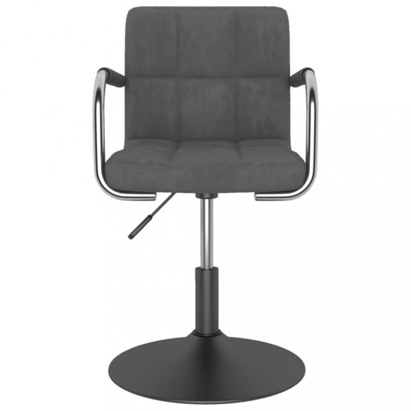 4 db sötétszürke bársony forgó étkezőszék